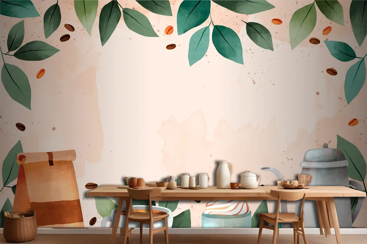 Background For International Coffee Day Celebration Wallpaper Mural