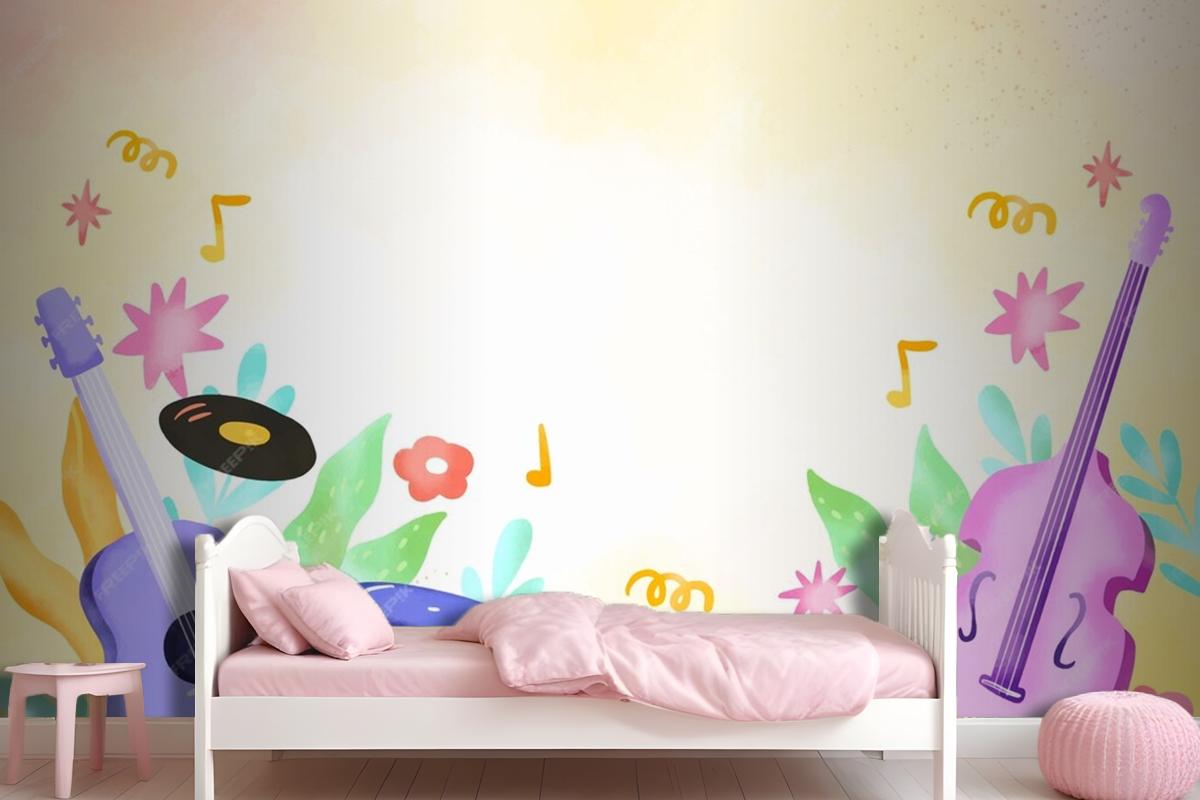 Background For World Music Day Celebration Wallpaper Mural