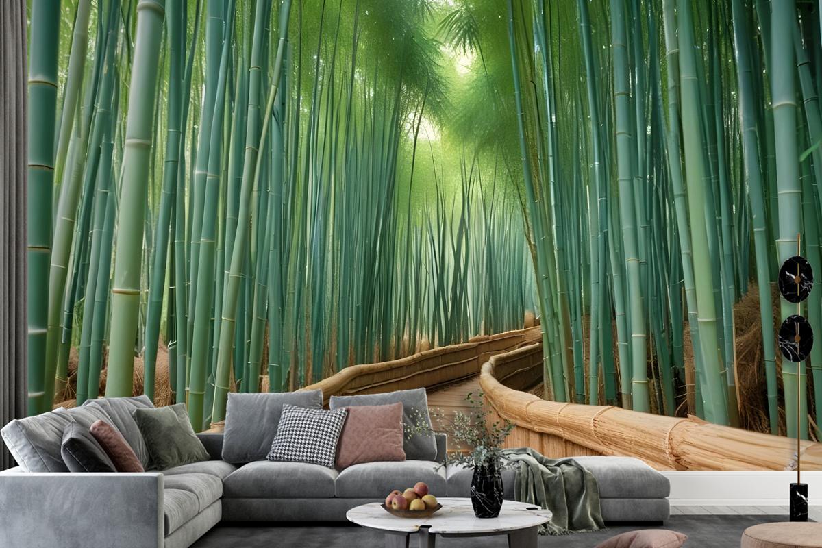 Bamboo Forest Oasis Wallpaper Mural