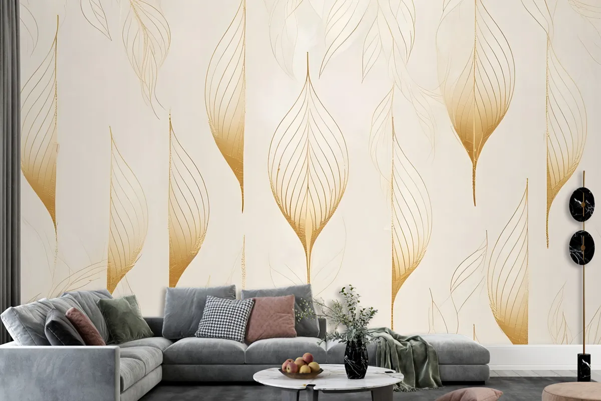 Boho Geometric Art Lines Wallpaper Mural