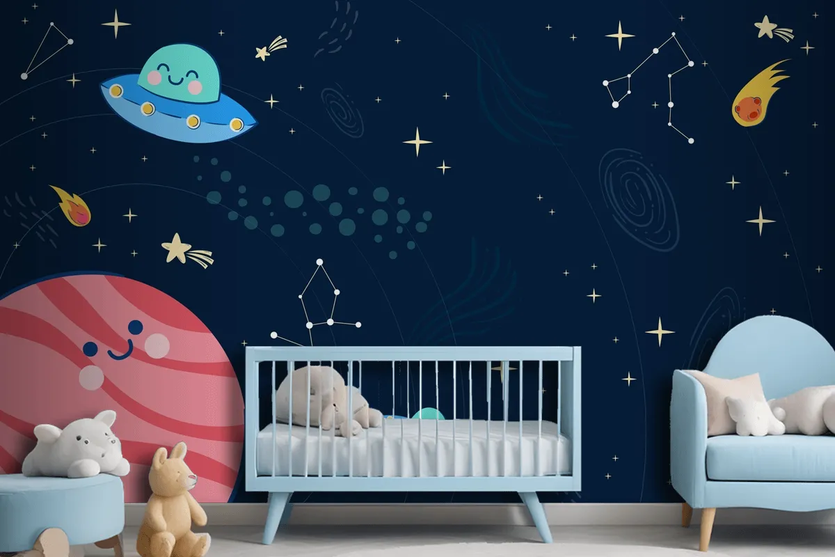 Children Space Boys Wallpaper Mural