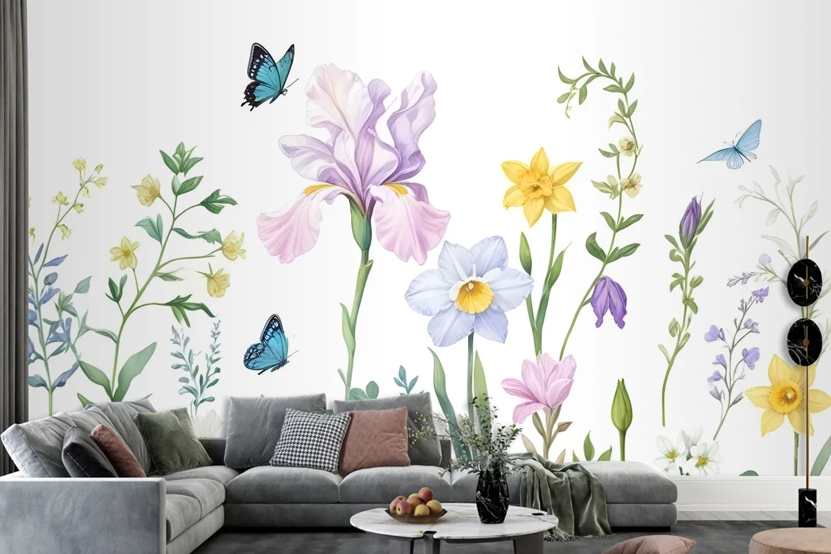 Colorful Flower Garden Wallpaper Mural