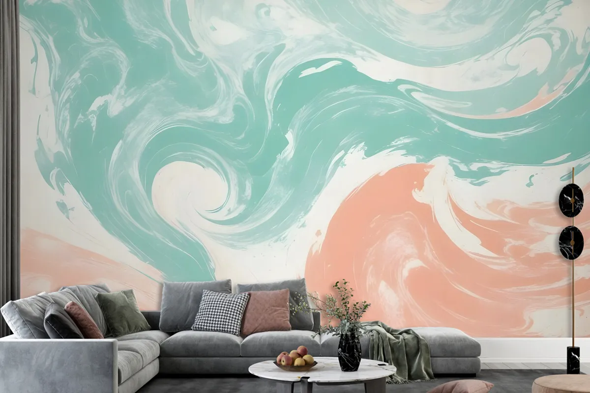 Colorful Soft Brush Painting Wallpaper Mural