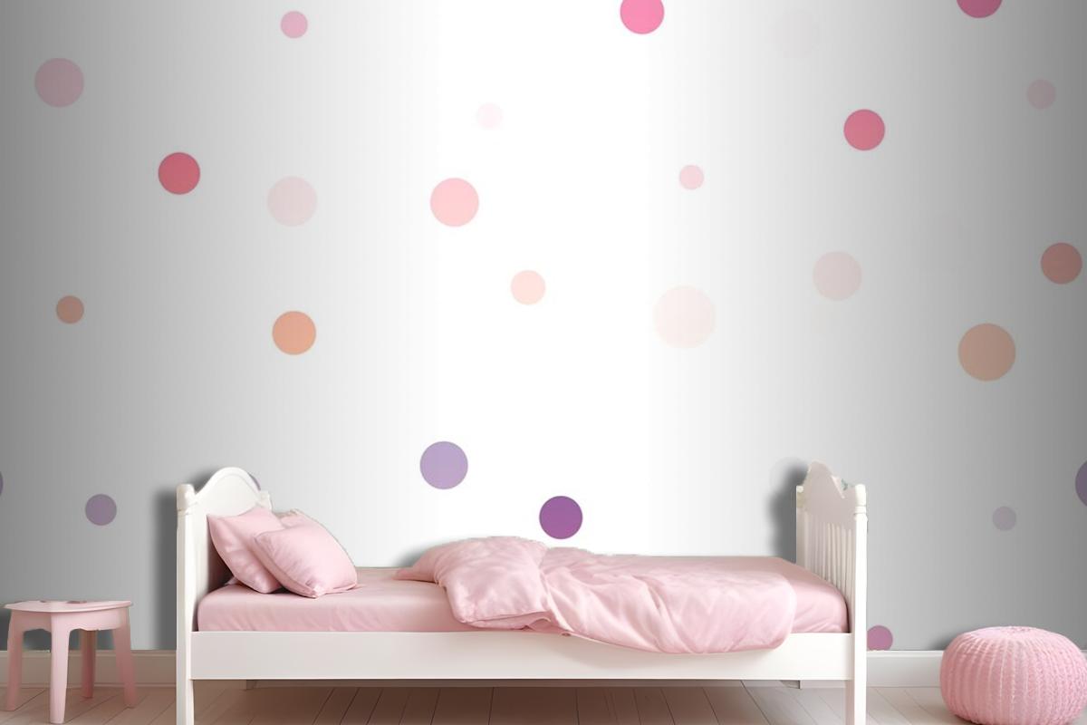 Colorful Spots On A White Background Seamless Pattern Wallpaper Mural