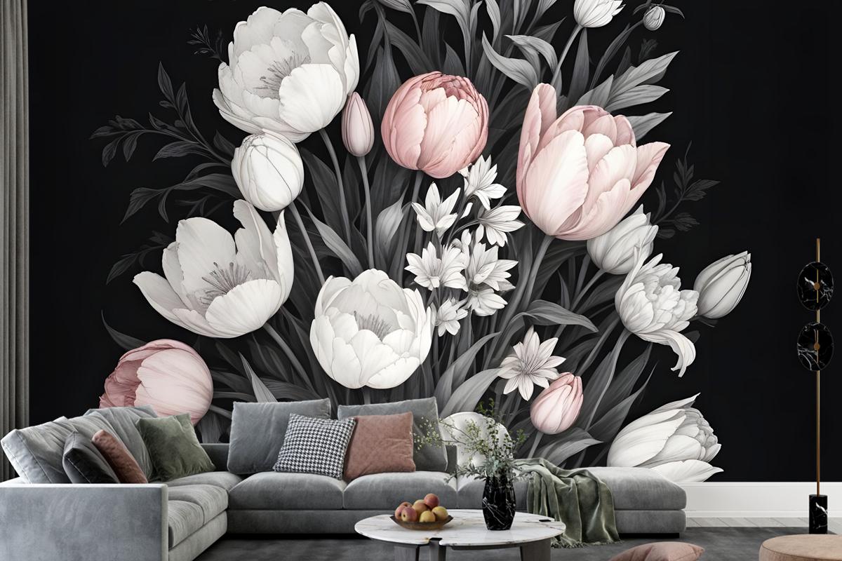 Dutch Floral Bouqet Wallpaper Mural