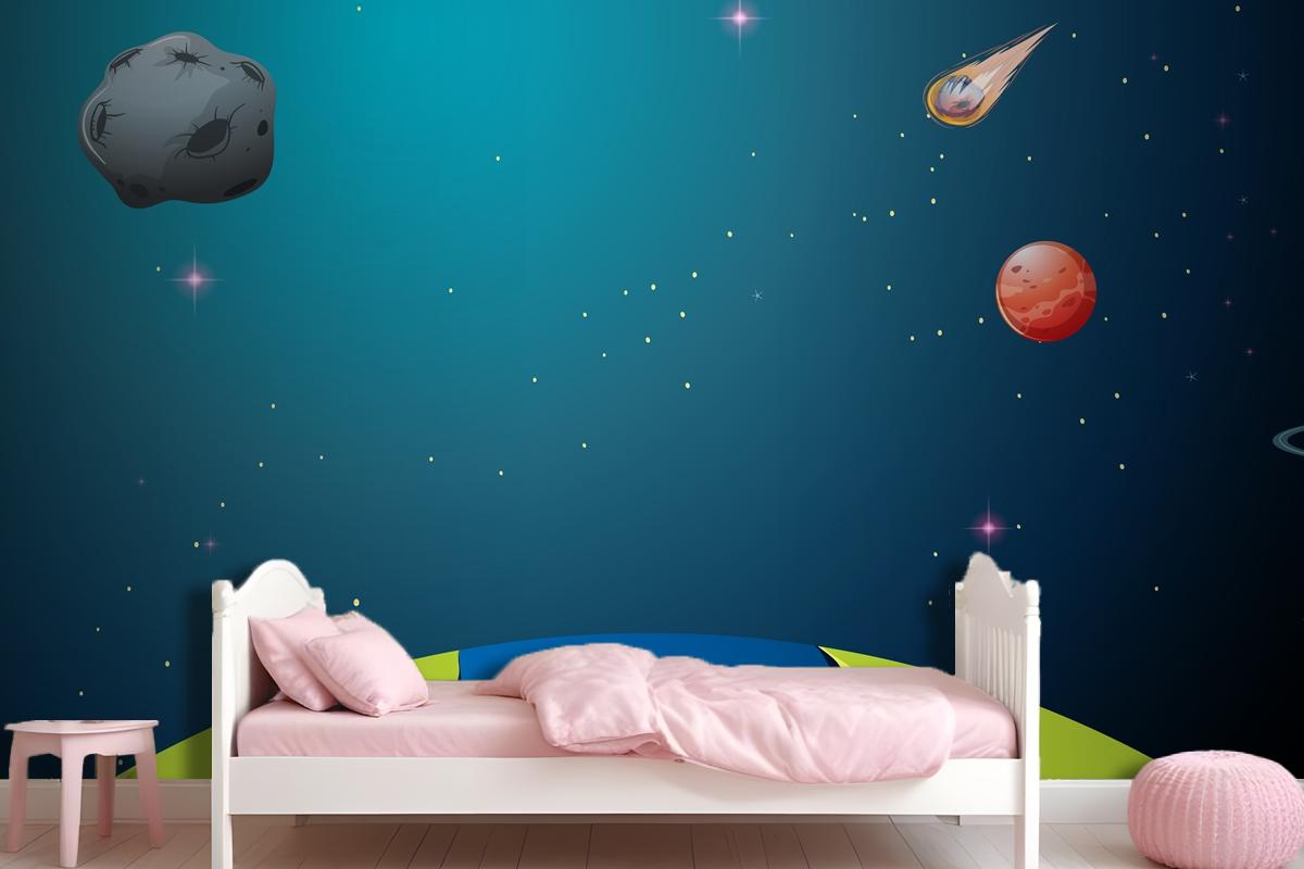 Earth And Planets Scenes Wallpaper Mural