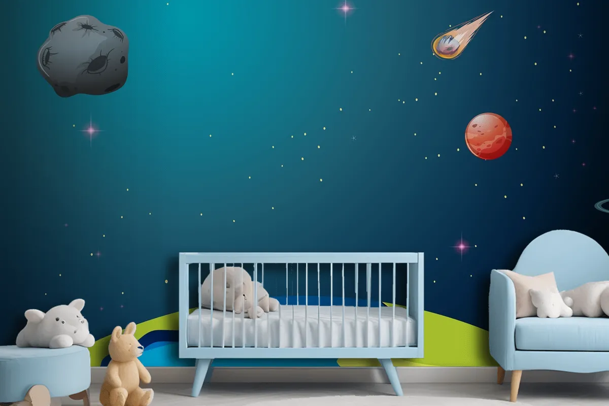 Earth And Planets Scenes Wallpaper Mural