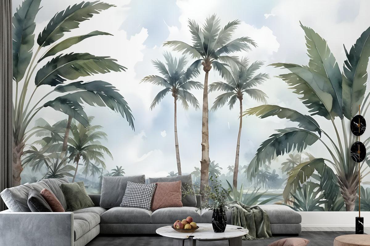 Exotic Forest On Seaside Wallpaper Mural