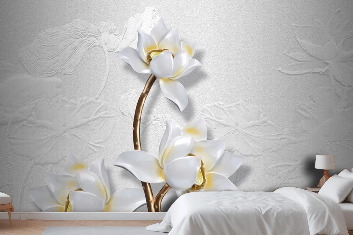 Flower Decoration Design Beautiful Wallpaper Mural