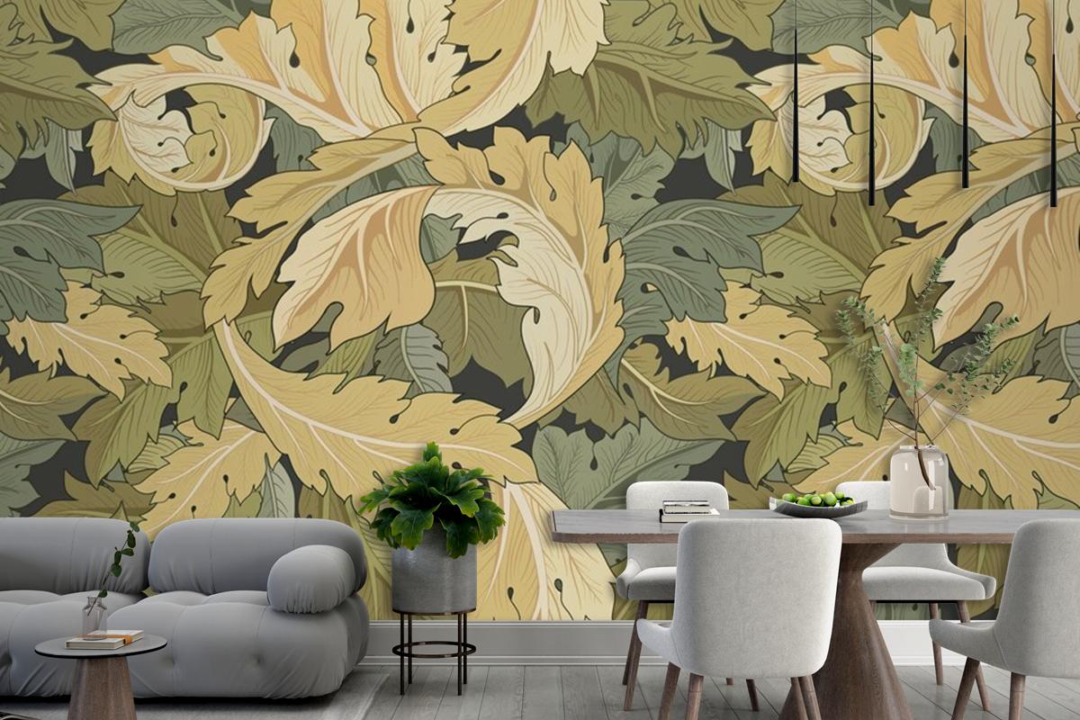 Flower Garden Dining Room Wallpaper Mural