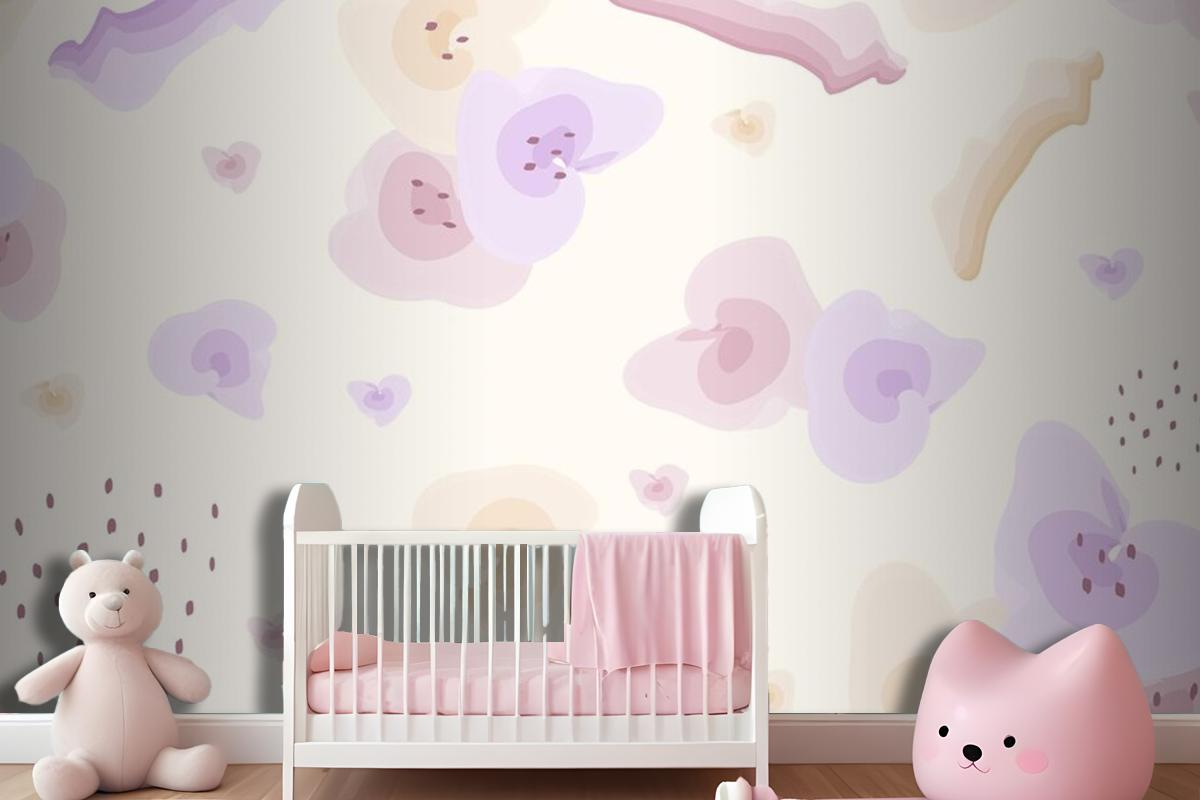 Flower Pastel Watercolor Wallpaper Pattern Wallpaper Mural