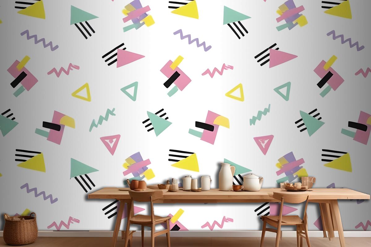 Geometric 90S Wallpaper Mural