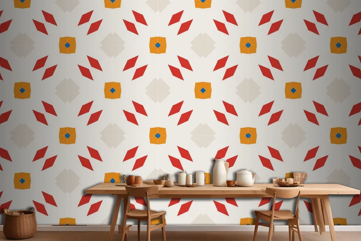 Geometric Shape Abstract Kitchen Wallpaper Mural