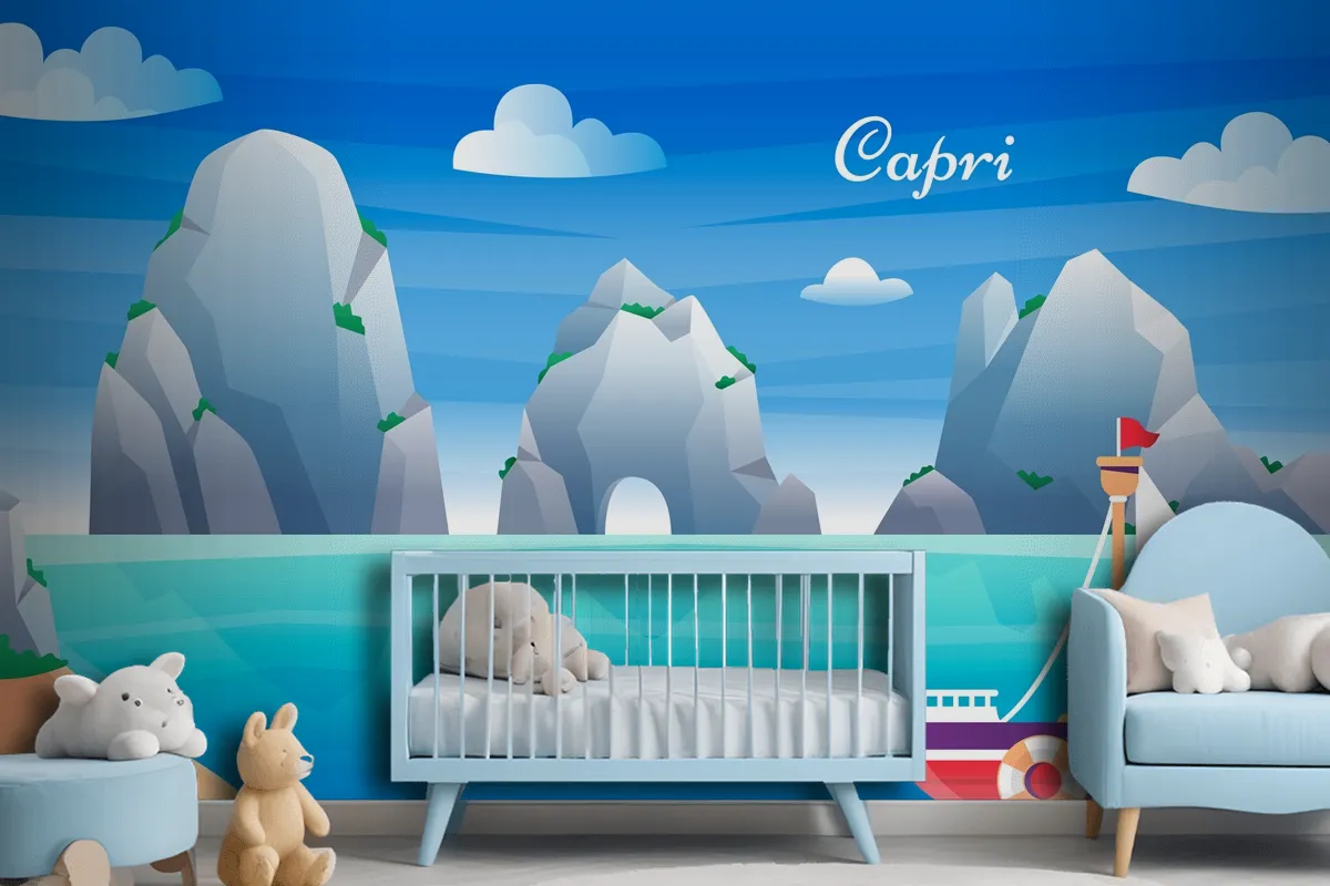 Gradient Capri Wallpaper Mural