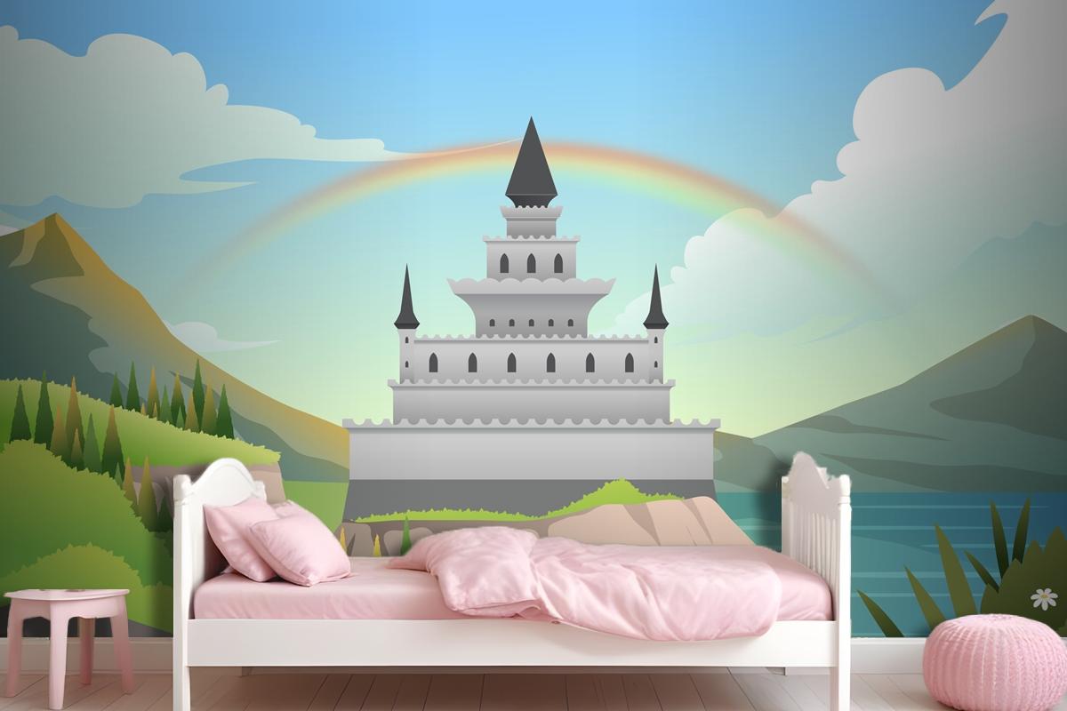 Gradient Fairytale Background Boy Wallpaper Murals