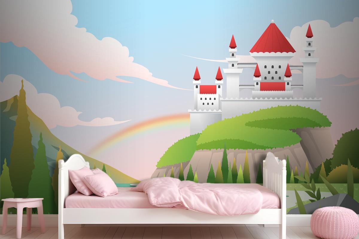 Gradient Fairytale Background Kids Wallpaper Mural