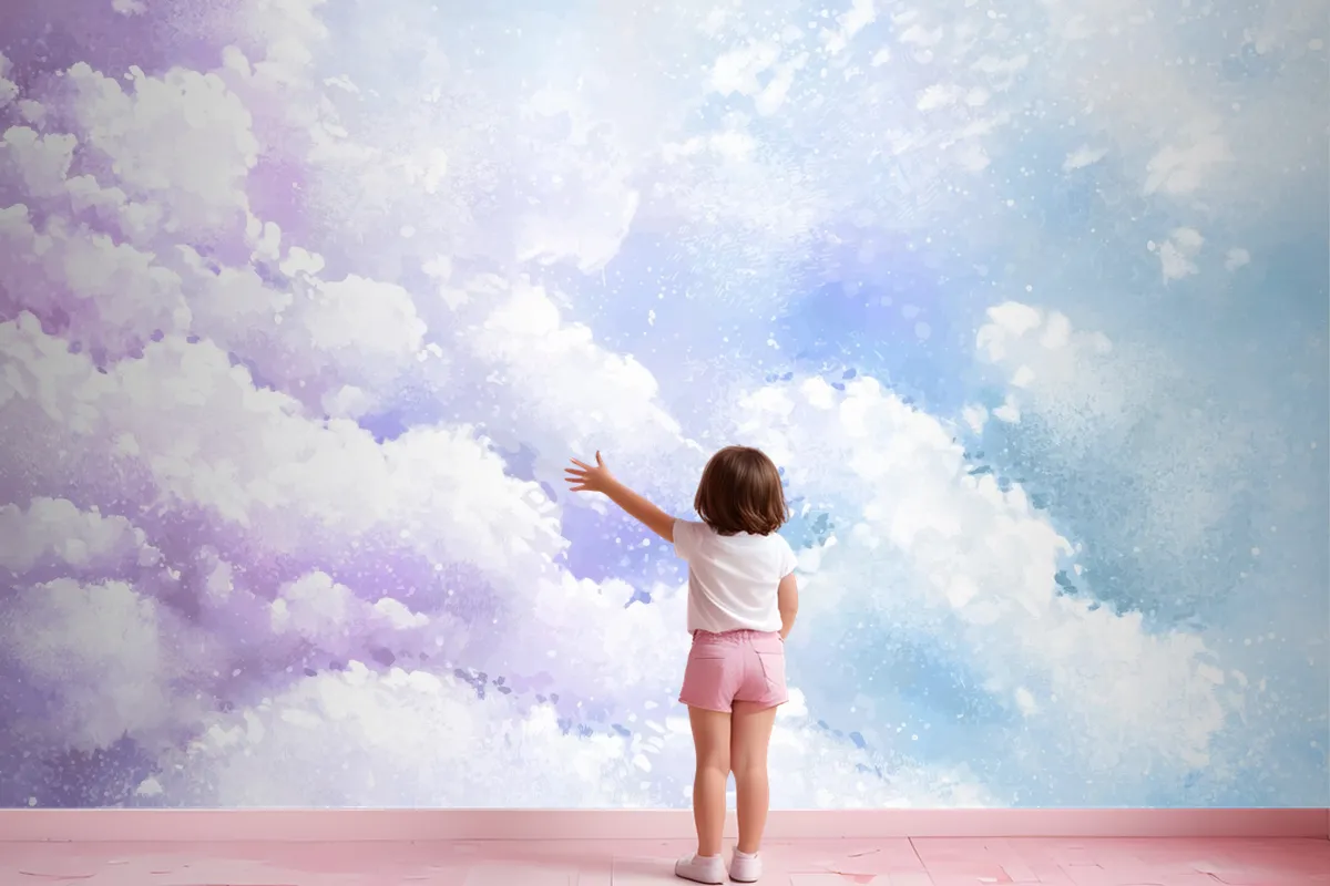 Gradient Pastel Sky Background Kids Wallpaper Mural