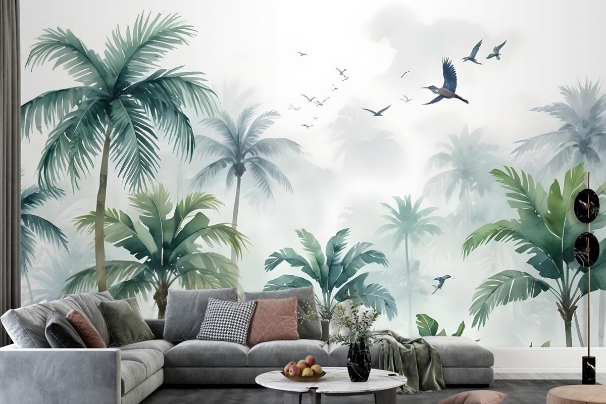 Green Tropical Forest Wallpaper Mural