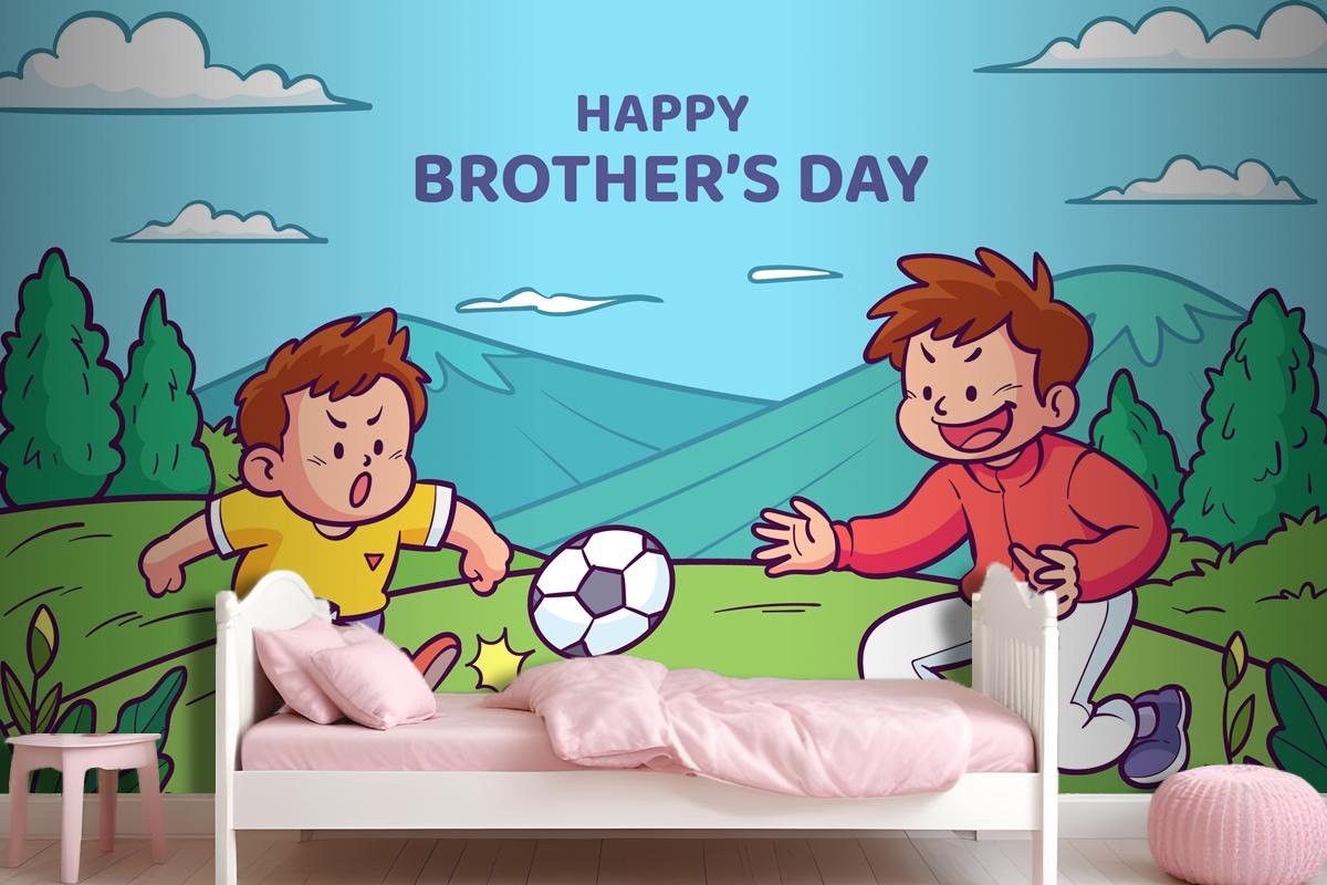 Hand Drawn Brothers Day Wallpaper Mural