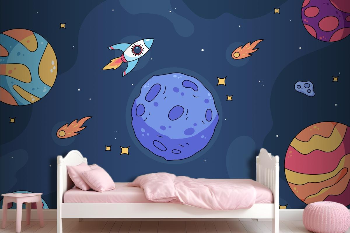 Hand Drawn Galaxy Wallpaper Mural