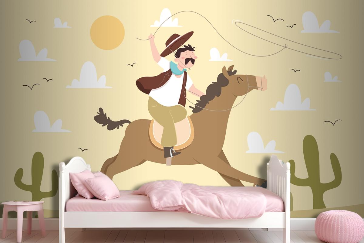 Hand Drawn Gaucho Background Wallpaper Mural