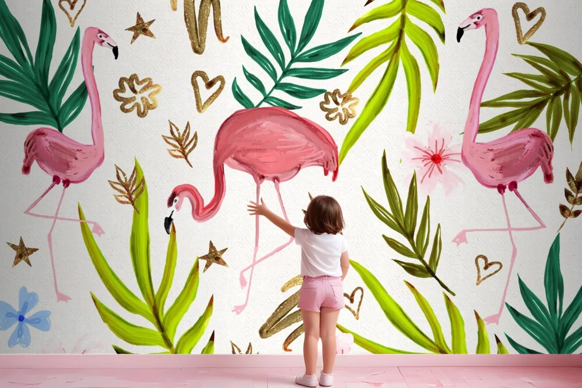 Hand Painted Watercolor Summer Wallpaper Mural