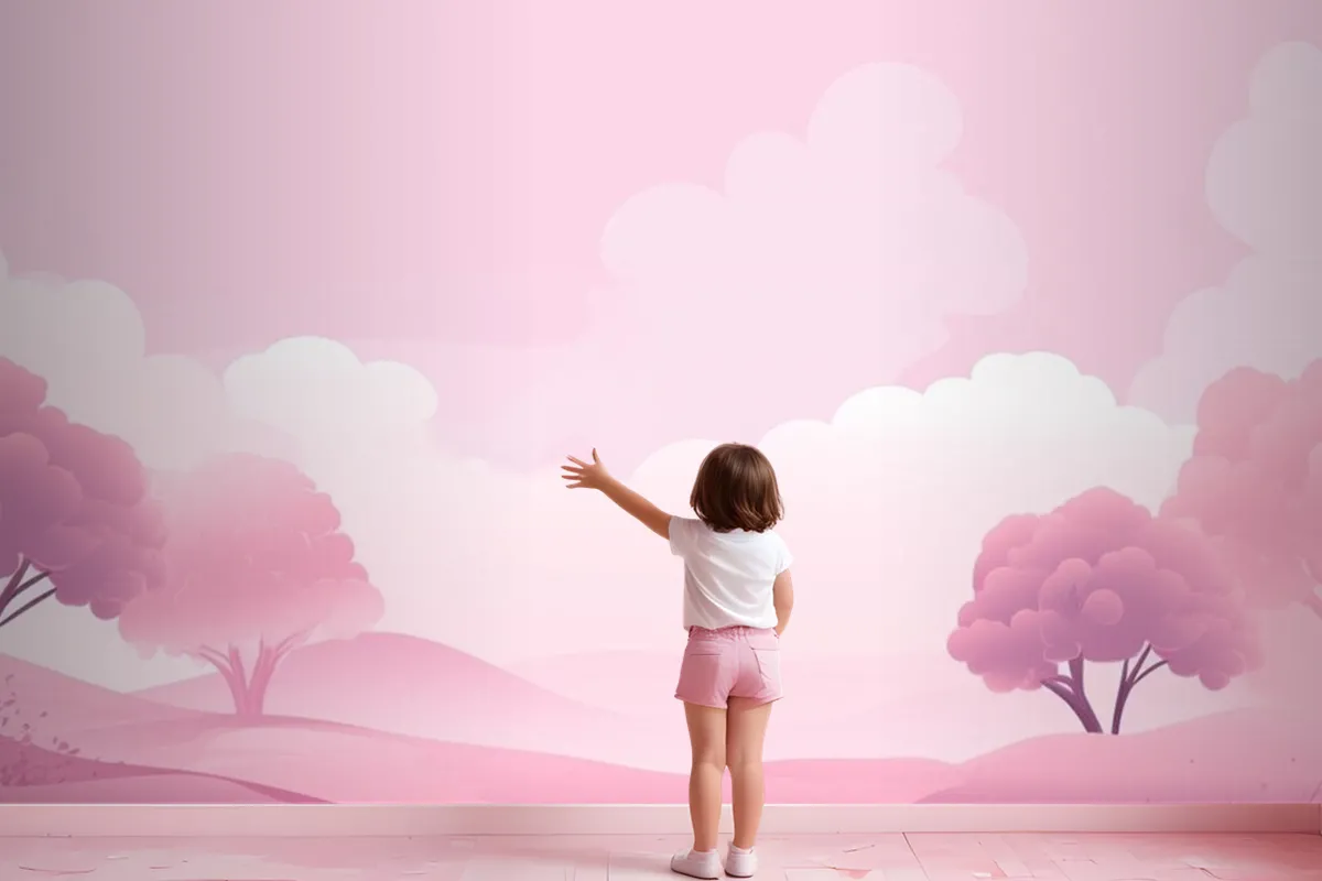 Light Pink Background Wallpaper Mural