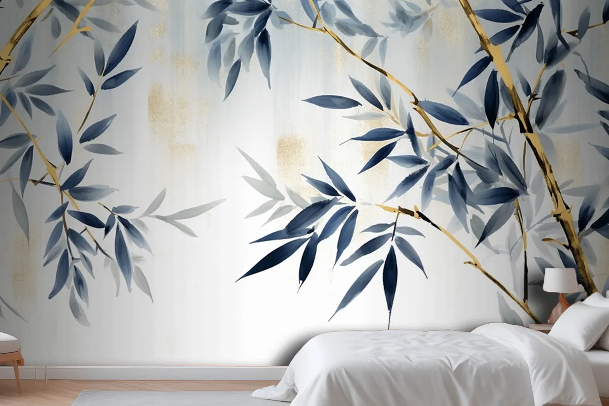 Modern Abstract Art Watercolor Floral Wallpaper Mural