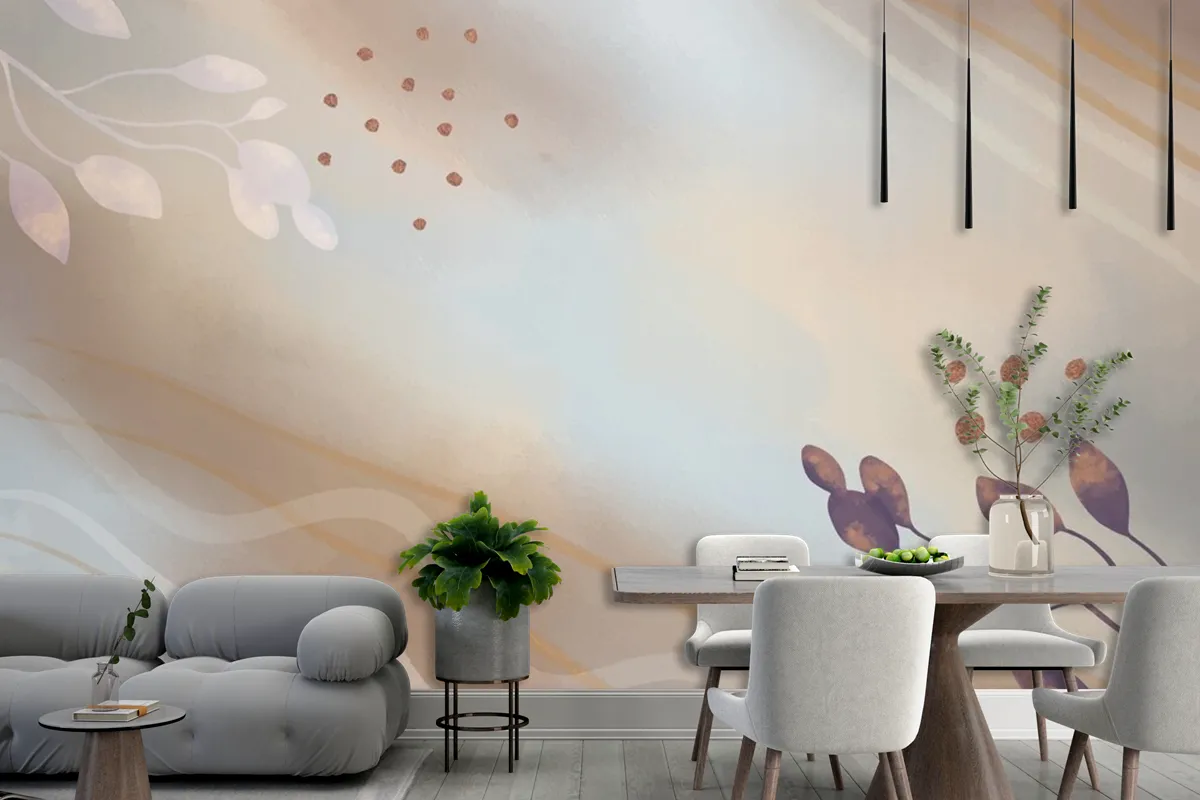 Neutral Watercolor Background Wallpaper Mural