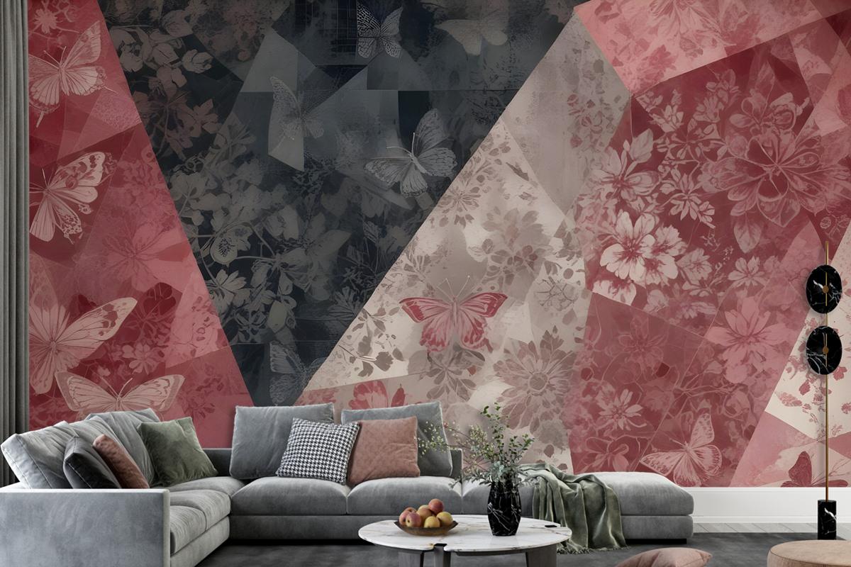 Patchwork Patterned Wallpaper Mural