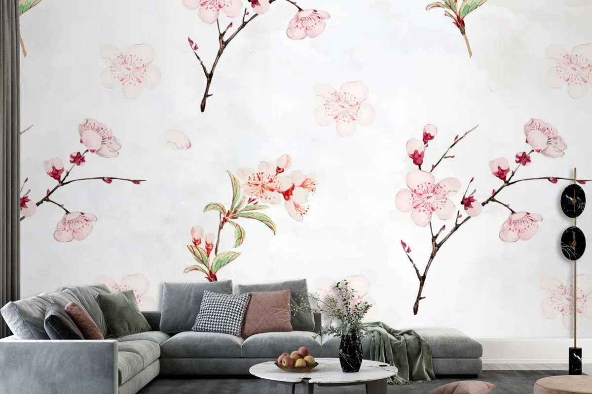 Plum Blossom Pattern Background Wallpaper Mural