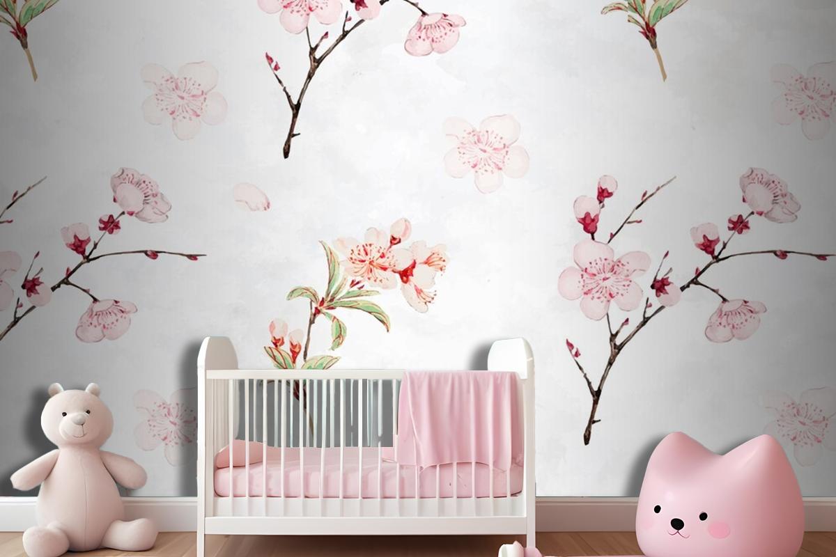 Plum Blossom Pattern Wallpaper Mural