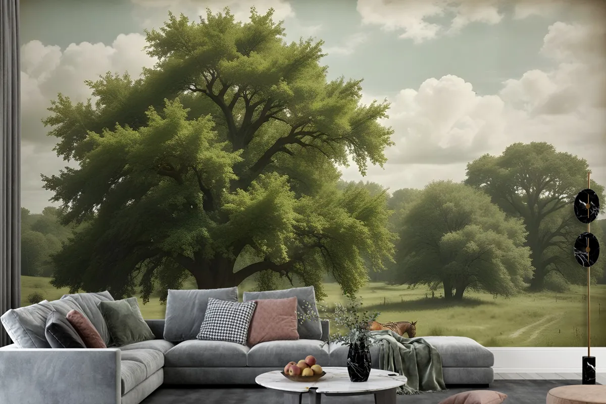 Rural Life View Wallpaper Mural