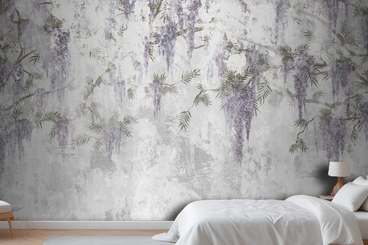 Texture Shabby Background On Branches Wallpaper Mural