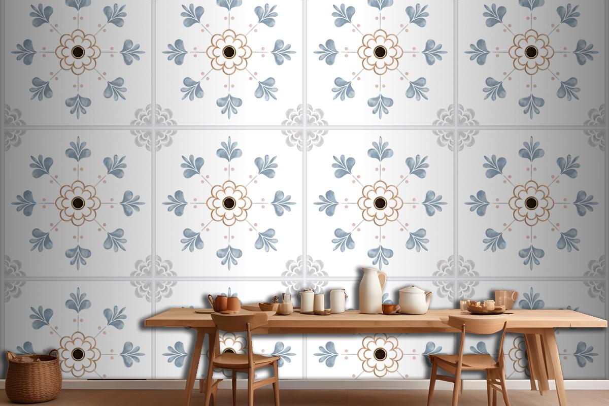 Tiles Textured Pattern Wallpaper Mural