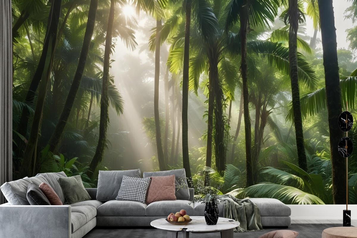 Tropical Forest Jungle Scenery Wallpaper Mural