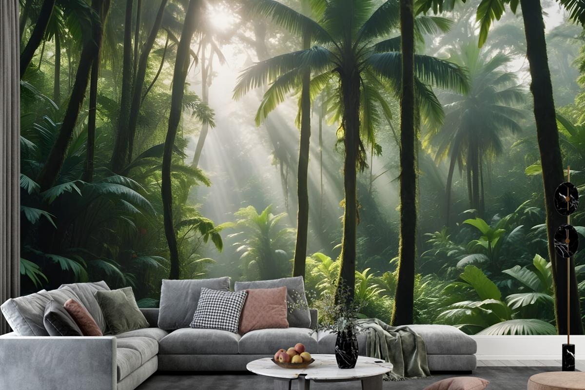 Tropical Forest Jungle Scenery Wallpaper Mural