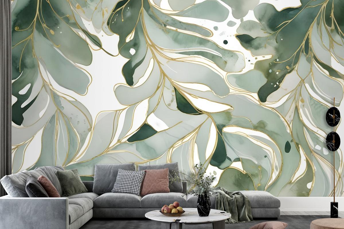 Tropical Fresh Leaf Wallpaper Mural