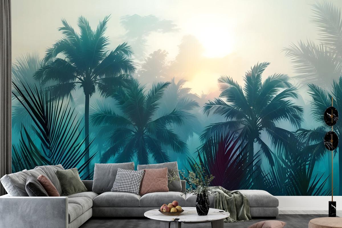 Tropical Palm Forest Wallpaper Mural