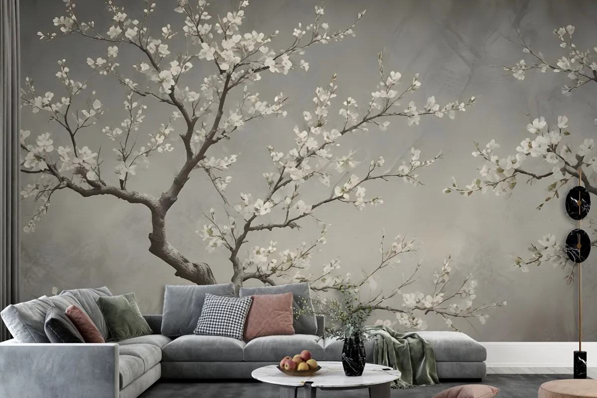 Vintage Dark Blossom Wallpaper Mural