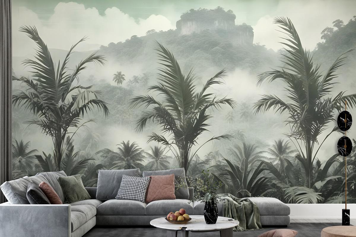 Vintage Tropical Forest Wallpaper Mural