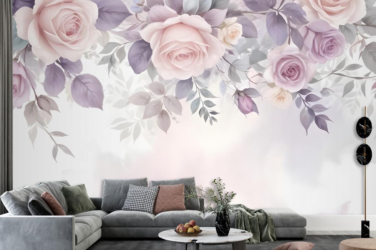 Vintage Vine Floral Wallpaper Mural