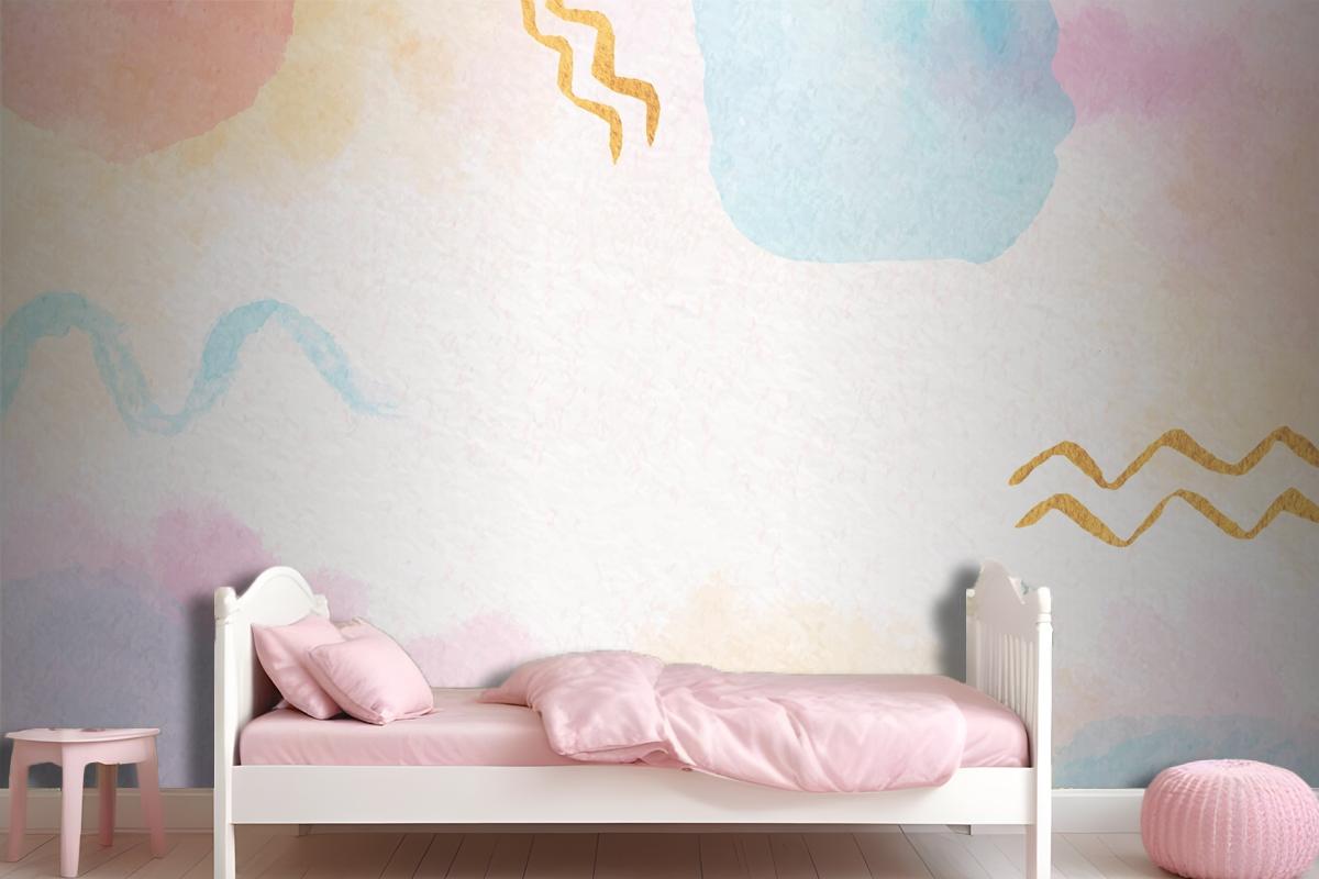 Watercolor Abstract Background Boys Wallpaper Mural