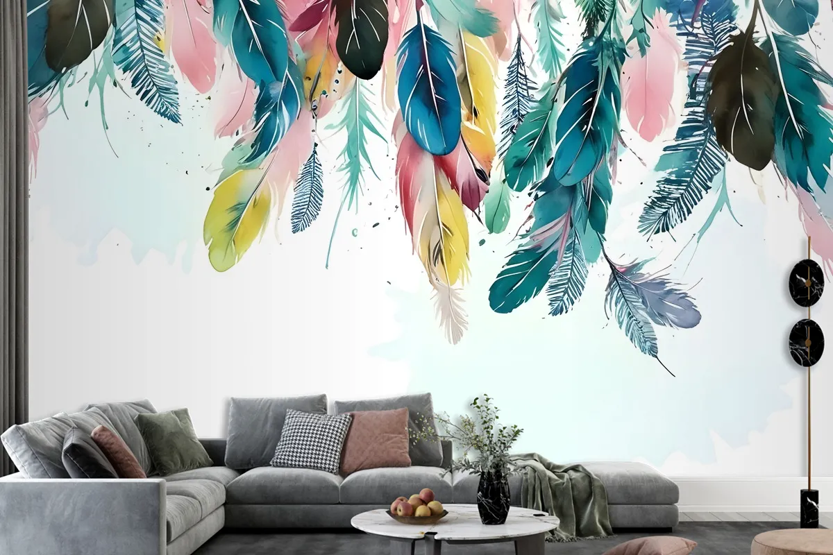 Watercolor Banana Leaf Wallpaper Mural