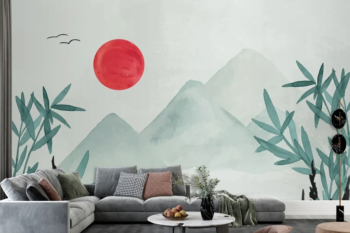 Watercolor Chinese Style Wallpaper Mural