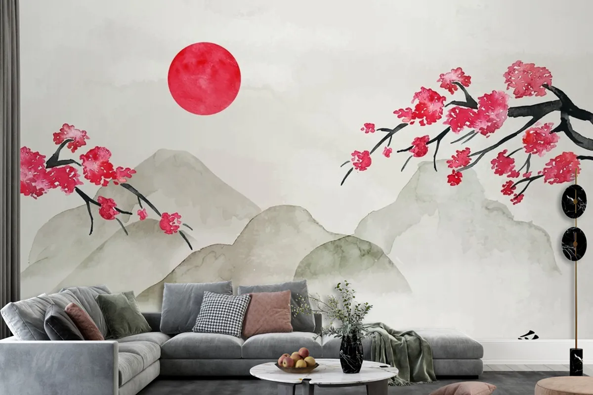 Watercolor Chinese Style Background Wallpaper Mural