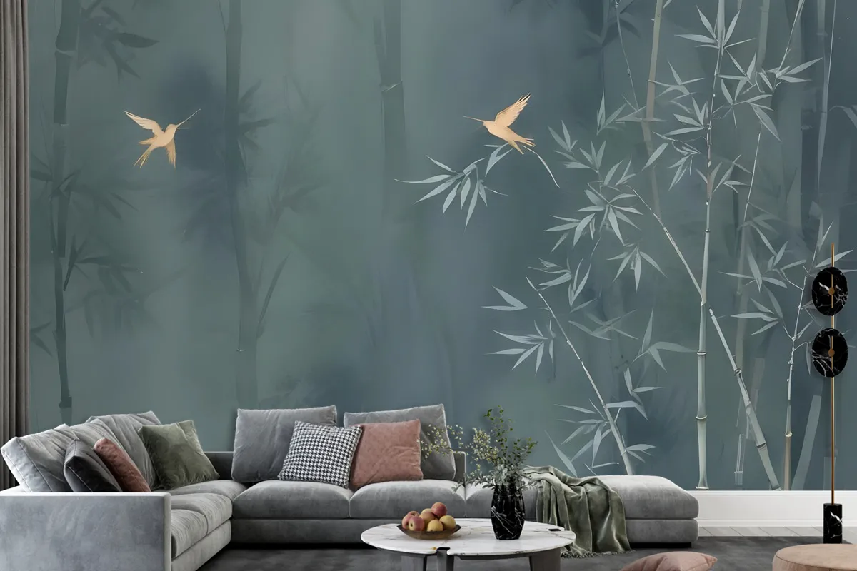 Watercolor Dark Forest Wallpaper Mural