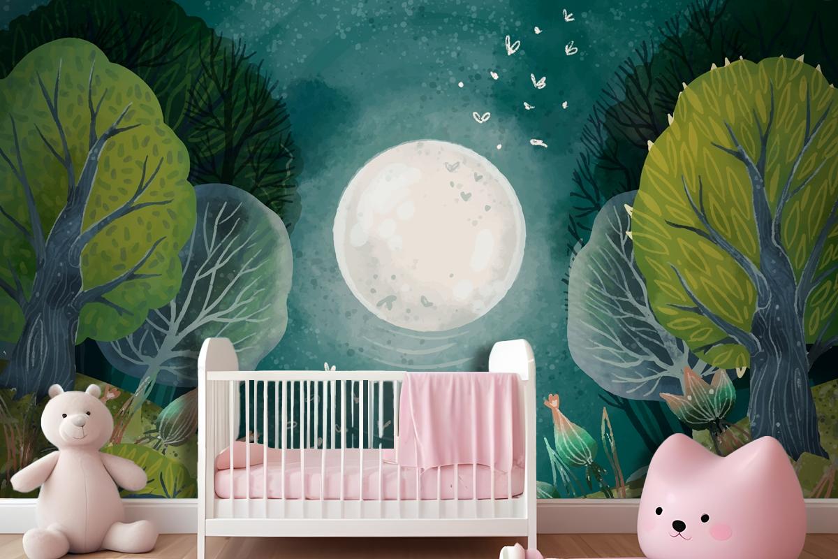 Watercolor Enchanted Forest Wallpaper Mural