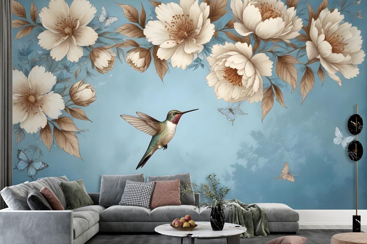 Watercolor Floral Pastel Flower Wallpaper Mural