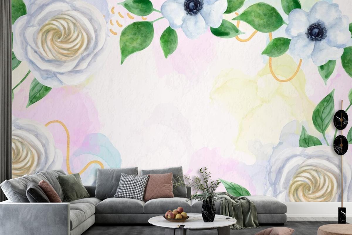 Watercolor Natural Background Wallpaper Mural